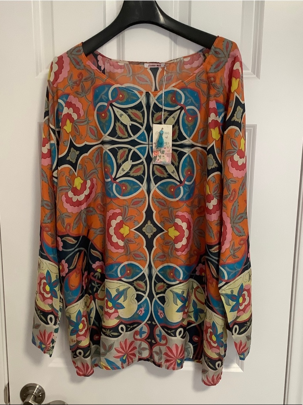 Johnny Was  Lentine Silk Long Sleeve Tunic